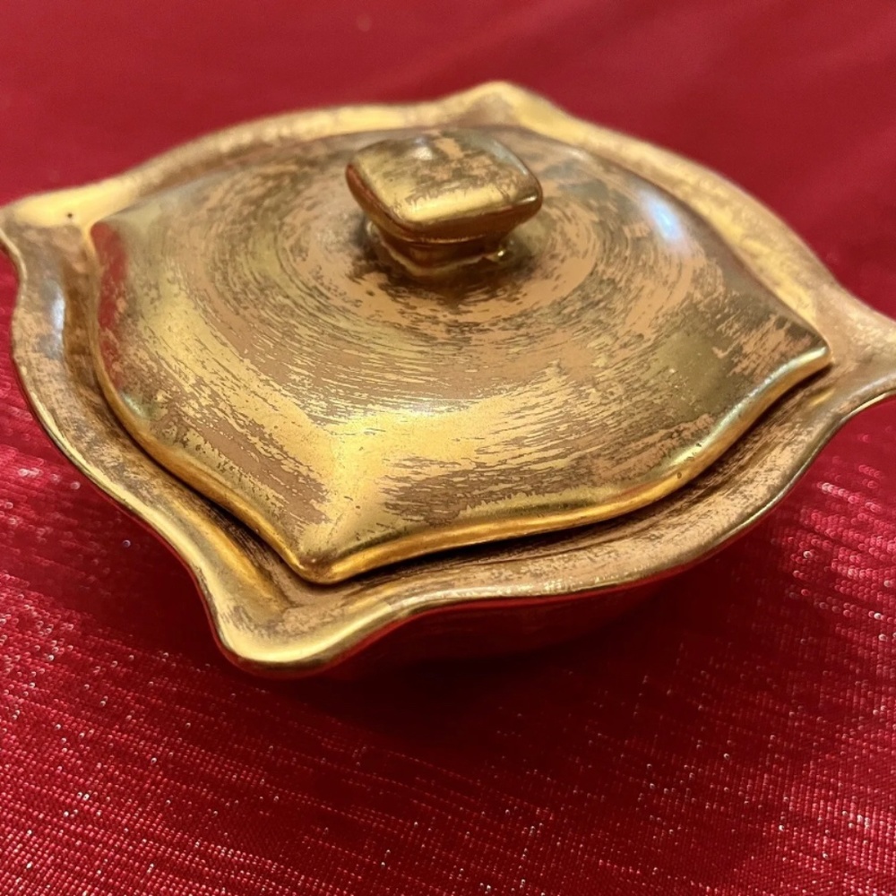 Vintage MCM Hand Painted Stangl Granada Gold Bowl